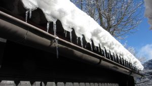 icicles and snow on roof